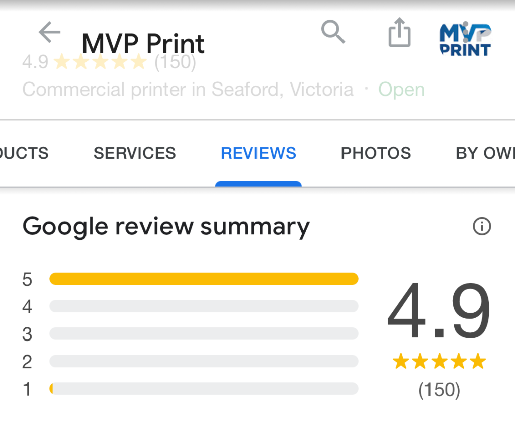 MVP Print Reviews